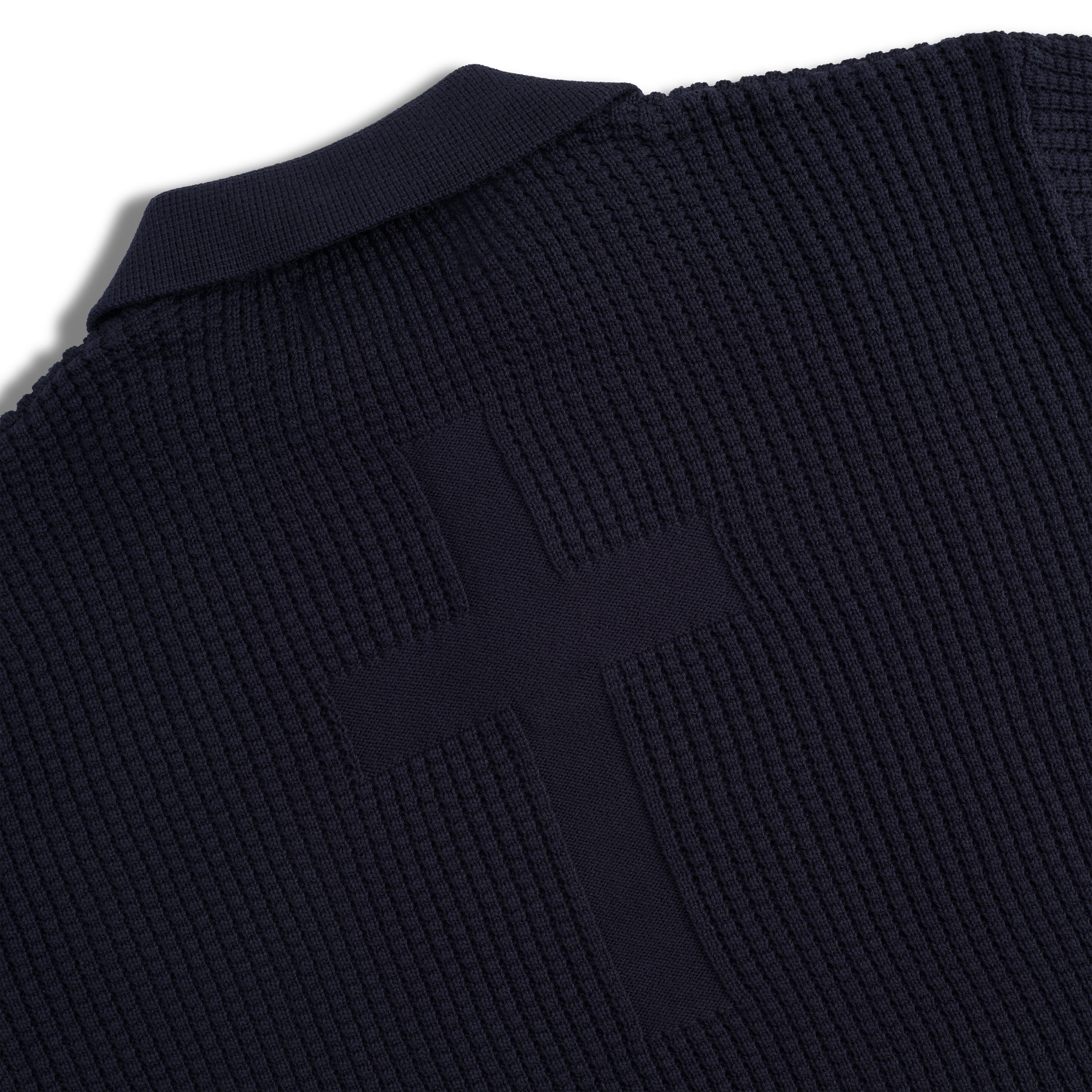 CROSS KNIT POLO NAVY