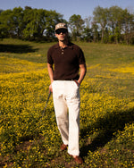 Load image into Gallery viewer, CROSS KNIT POLO BROWN
