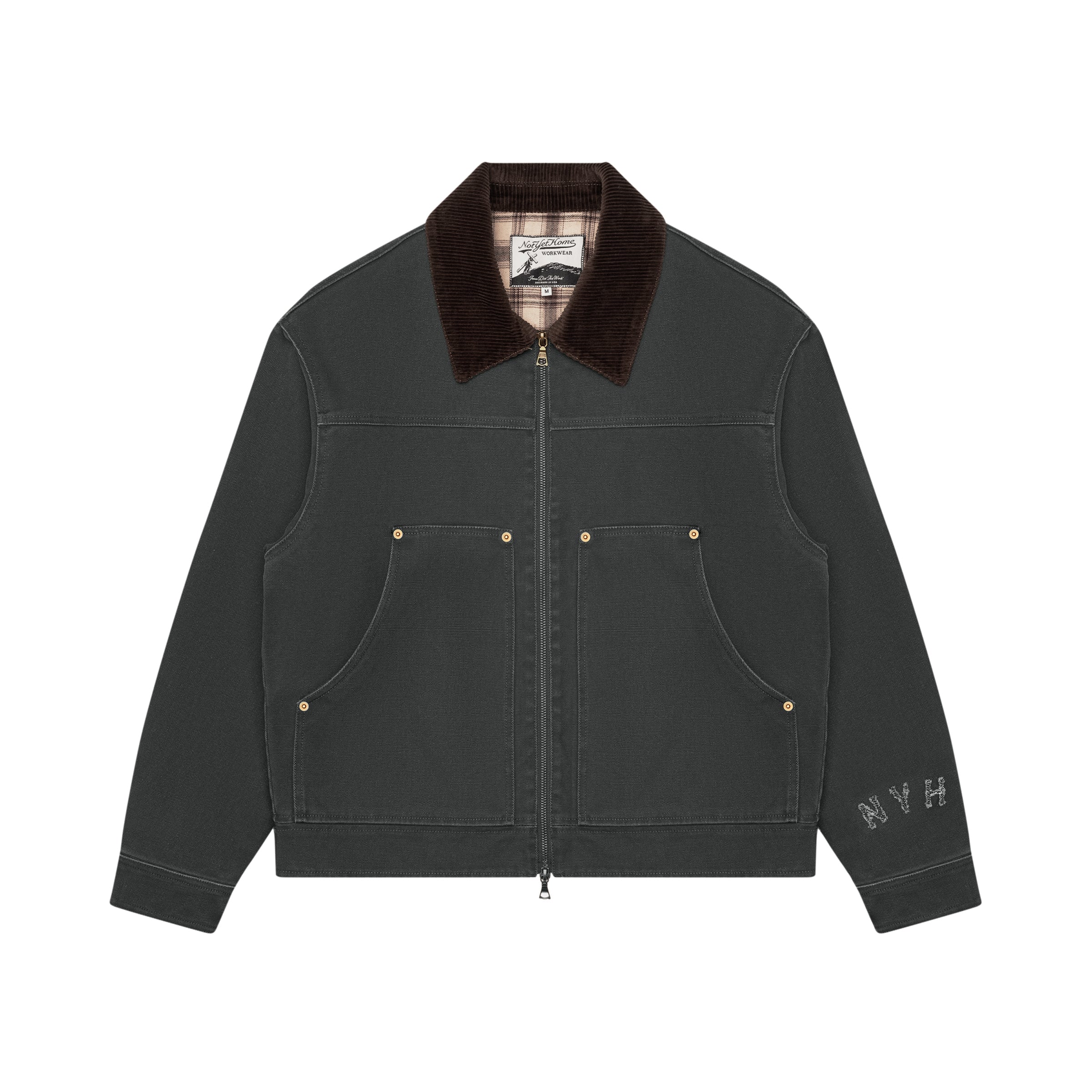 NYH WORK JACKET - WASHED CHARCOAL (BLANK) – NOT YET HOME