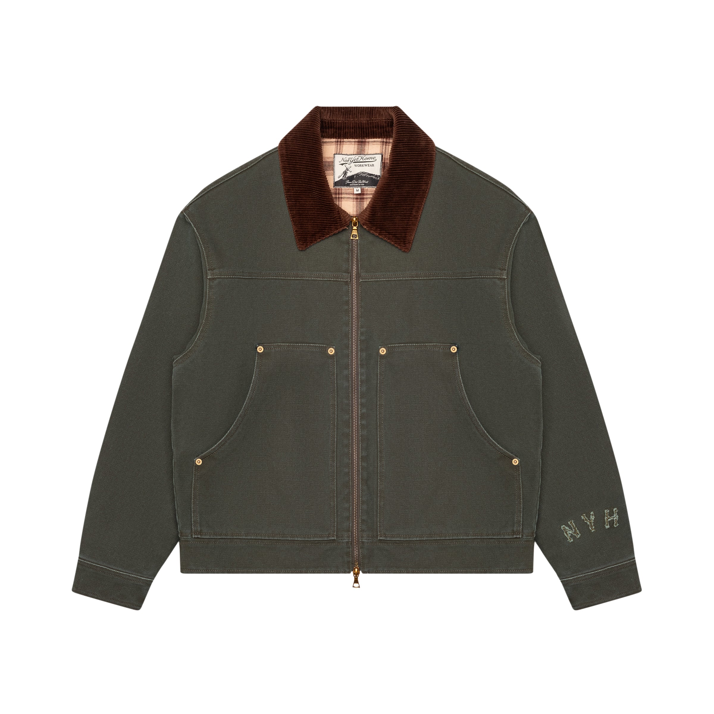 NYH WORK JACKET - WASHED OLIVE (BLANK) – NOT YET HOME