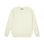 Load image into Gallery viewer, CROSS CABLE KNIT SWEATER OFF-WHITE
