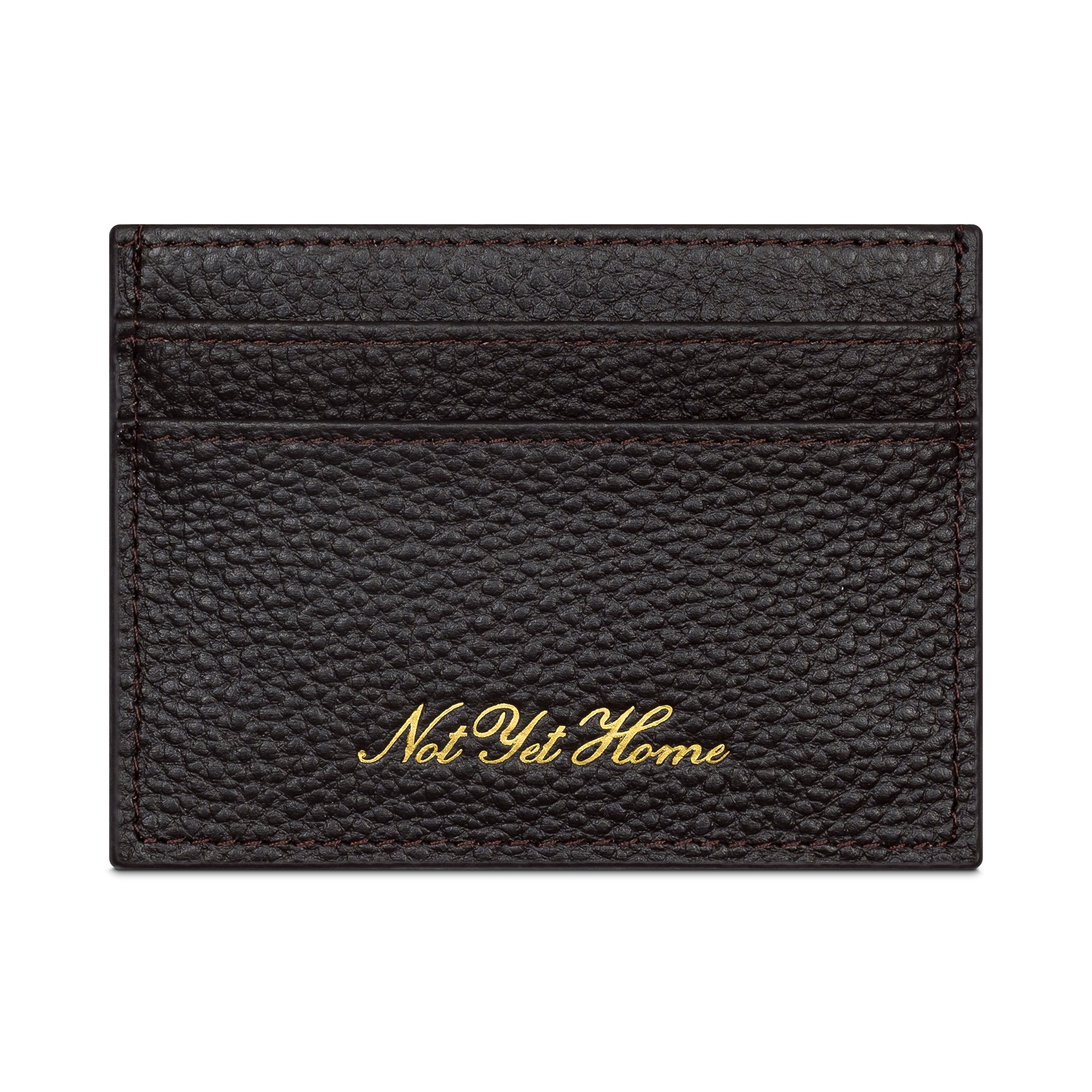 'THE SCRIPT' CARD HOLDER - DARK BROWN