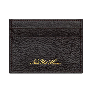 'THE SCRIPT' CARD HOLDER - DARK BROWN