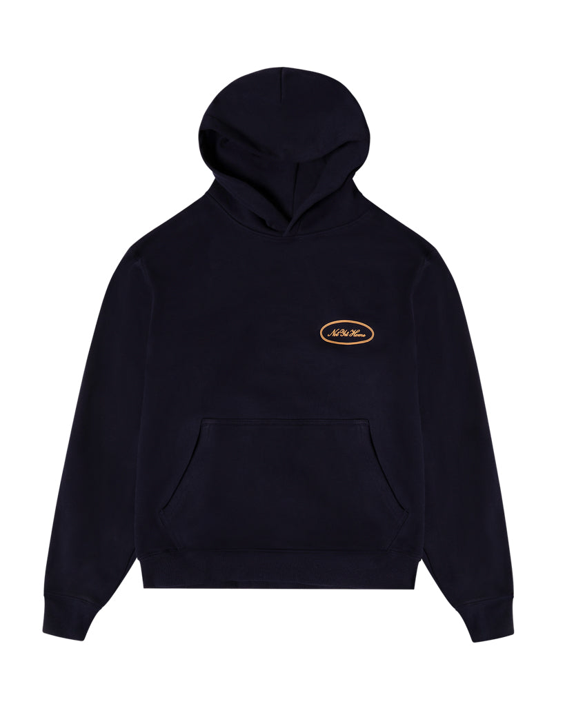 'OVAL LOGO' HOODIE - NAVY