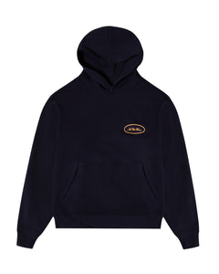 'OVAL LOGO' HOODIE - NAVY