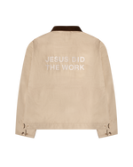 Load image into Gallery viewer, 'JESUS DID THE WORK' JACKET - VINTAGE WHITE
