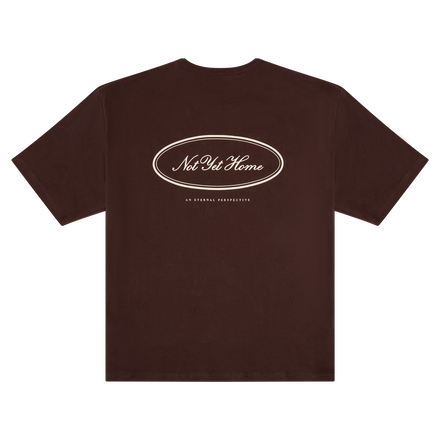 'OVAL LOGO' TEE - BROWN
