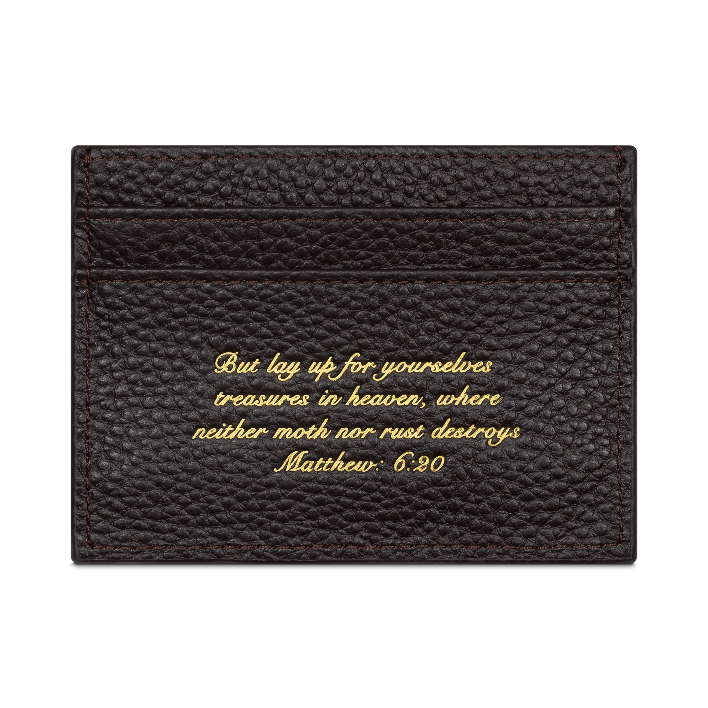 'THE SCRIPT' CARD HOLDER - DARK BROWN