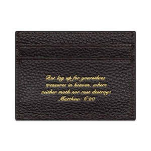 'THE SCRIPT' CARD HOLDER - DARK BROWN