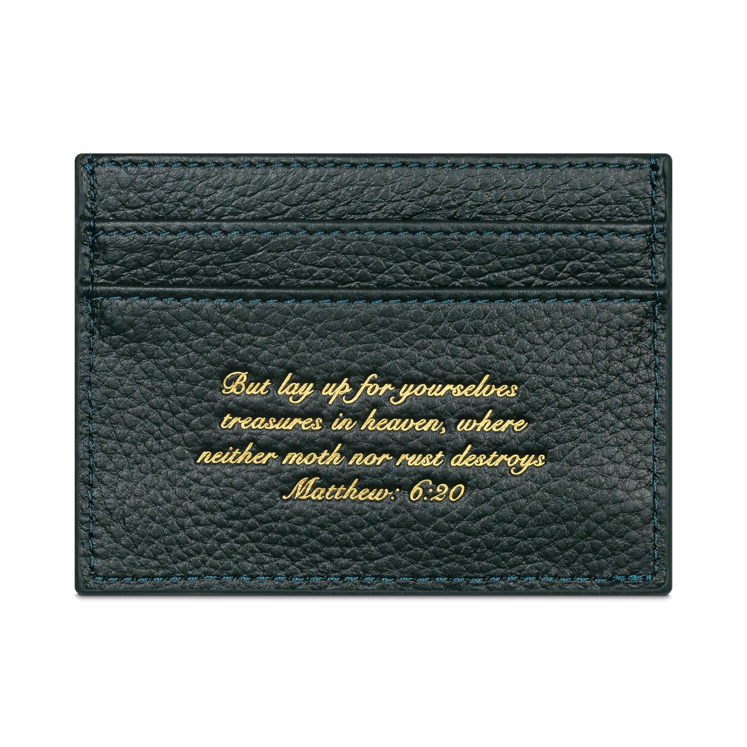 'THE SCRIPT' CARD HOLDER - SIGNATURE GREEN