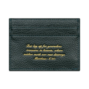 'THE SCRIPT' CARD HOLDER - SIGNATURE GREEN