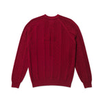 Load image into Gallery viewer, CROSS CABLE KNIT SWEATER WINE RED
