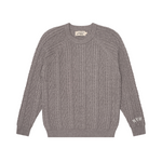 Load image into Gallery viewer, CROSS CABLE KNIT SWEATER GREY
