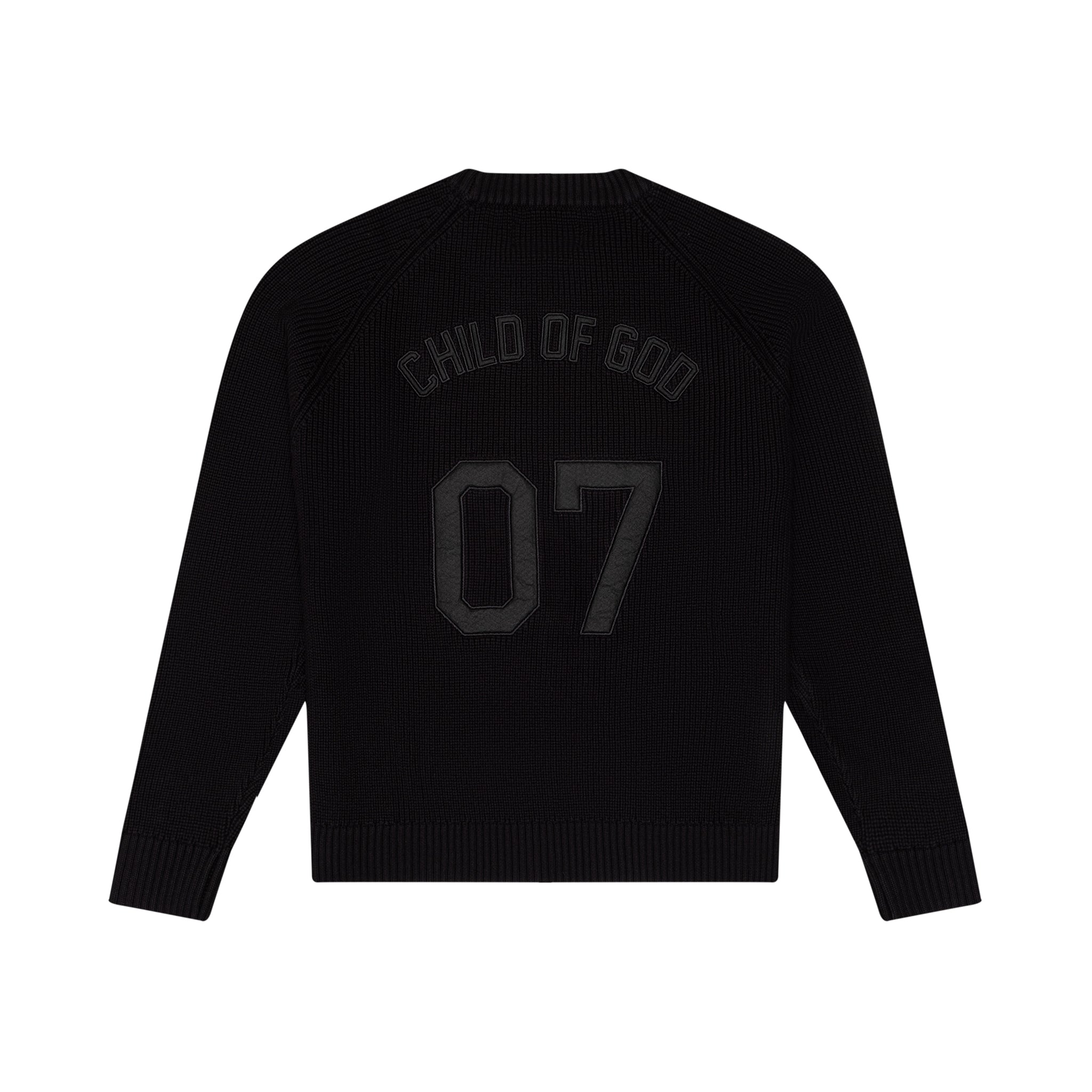 'COG' TONAL SWEATER BLACK