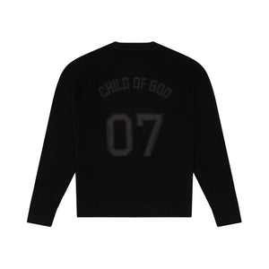 'COG' TONAL SWEATER BLACK