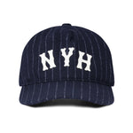 Load image into Gallery viewer, WOOL CAP - NAVY PINSTRIPE
