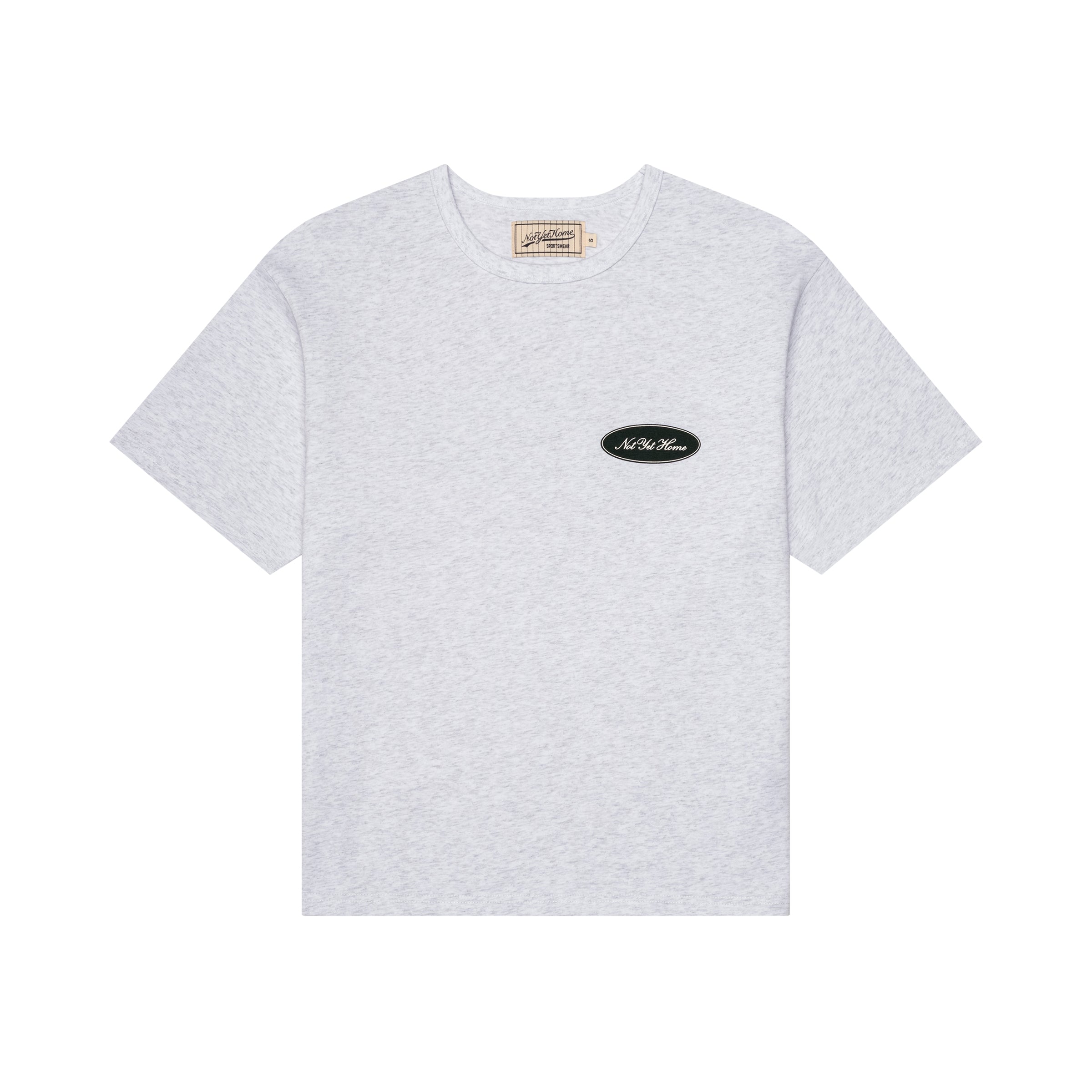 OVAL LOGO TEE HEATHER & GREEN
