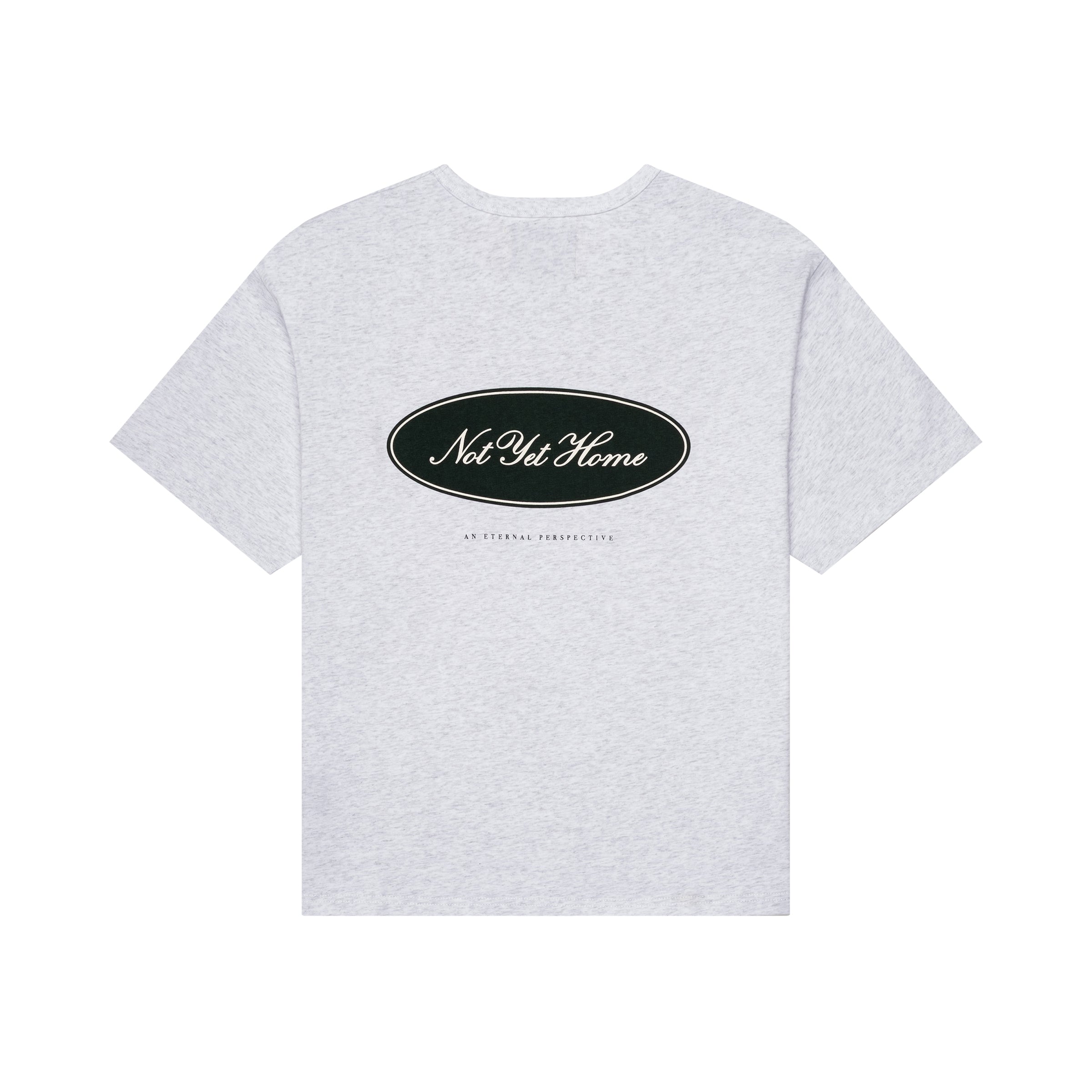 OVAL LOGO TEE HEATHER & GREEN
