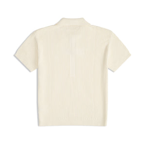 CROSS KNIT POLO OFF-WHITE