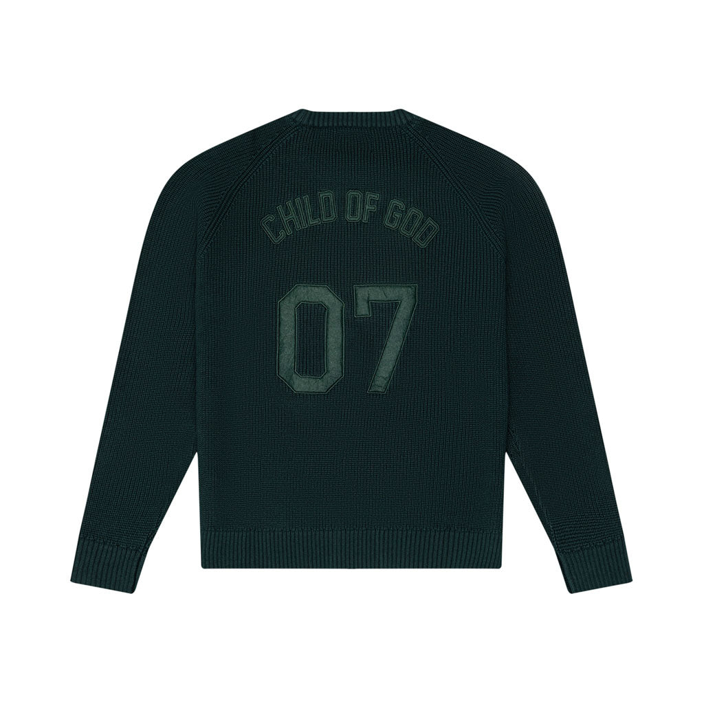 'COG' TONAL SWEATER - SIGNATURE GREEN