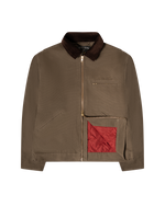 Load image into Gallery viewer, 'JESUS DID THE WORK' JACKET - OLIVE
