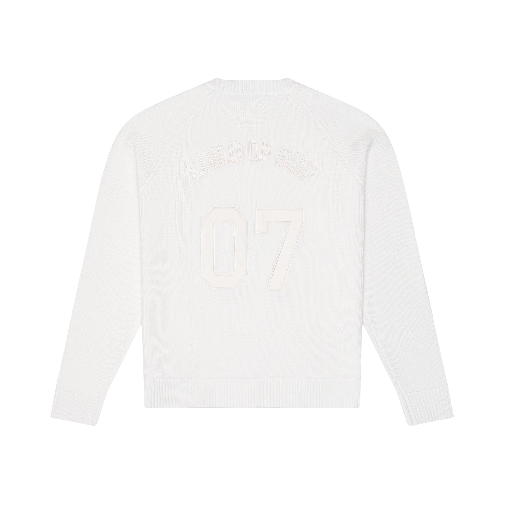 'COG' TONAL SWEATER - OFF-WHITE