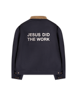 Load image into Gallery viewer, 'JESUS DID THE WORK' JACKET - NAVY

