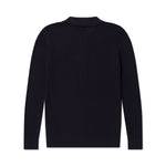 Load image into Gallery viewer, LS CROSS KNIT POLO NAVY
