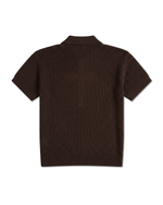 Load image into Gallery viewer, CROSS KNIT POLO BROWN
