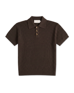 Load image into Gallery viewer, CROSS KNIT POLO BROWN
