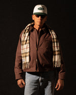 Load image into Gallery viewer, 'JESUS DID THE WORK' JACKET - LIGHT WINE
