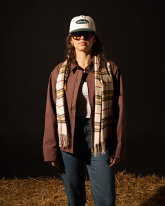'JESUS DID THE WORK' JACKET - LIGHT WINE