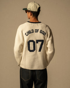 'CHILD OF GOD’ KNIT SWEATER - OFF WHITE