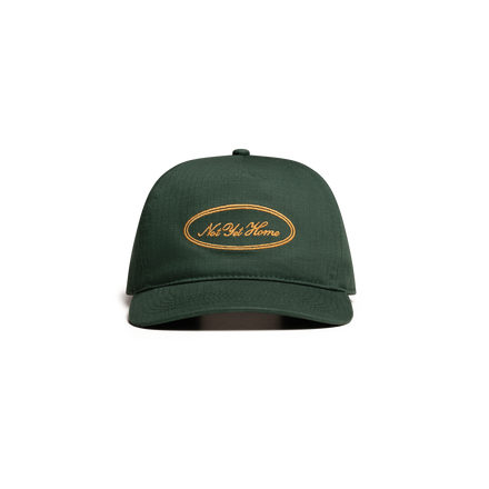 'OVAL LOGO' RIPSTOP CAP - GREEN & GOLD