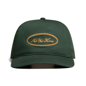 'OVAL LOGO' RIPSTOP CAP - GREEN & GOLD