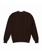 Load image into Gallery viewer, CROSS CABLE KNIT - SWEATER BROWN
