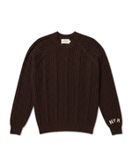 Load image into Gallery viewer, CROSS CABLE KNIT - SWEATER BROWN
