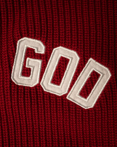 'CHILD OF GOD’ KNIT SWEATER - RED