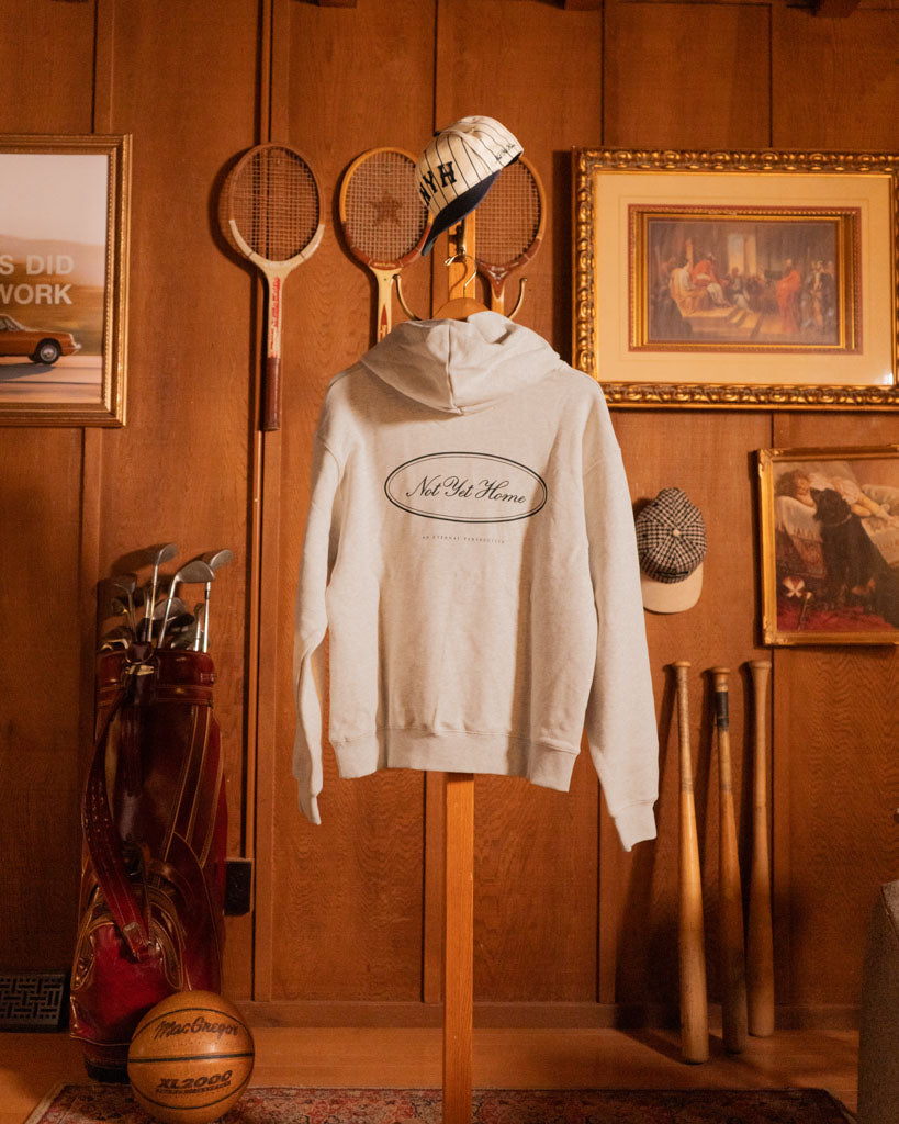 'OVAL LOGO' HOODIE - HEATHER
