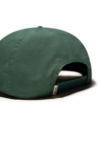 OVAL LOGO RIPSTOP CAP - 'SIGNATURE GREEN'