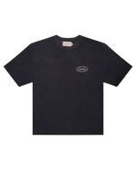 Load image into Gallery viewer, LINEN OVAL LOGO TEE NAVY

