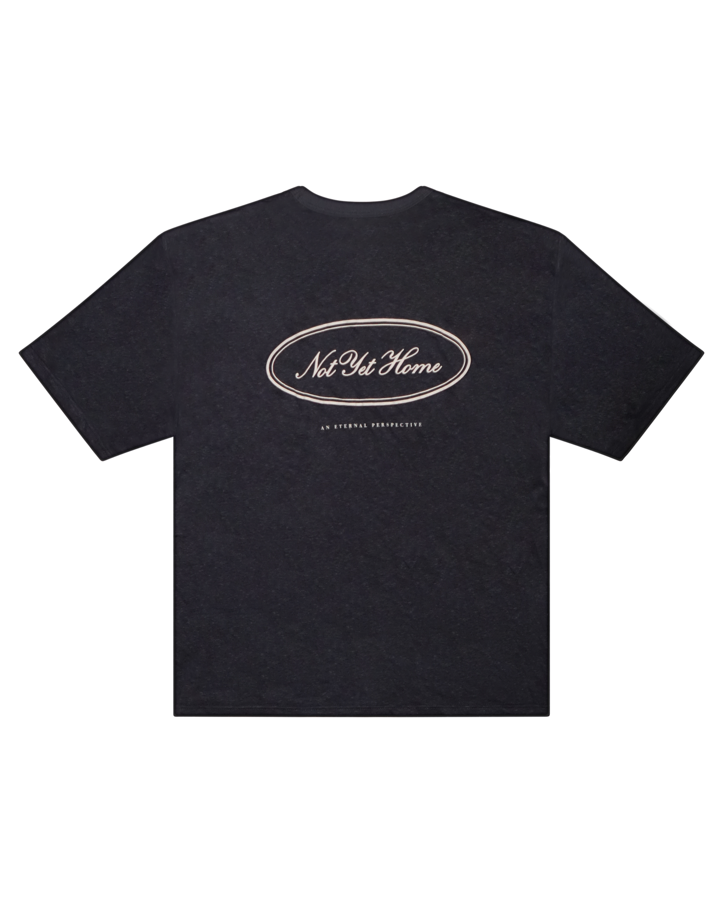 LINEN OVAL LOGO TEE NAVY