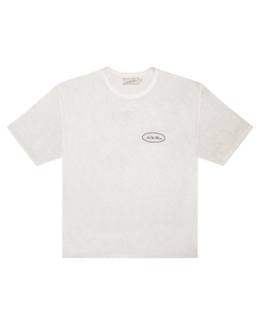 LINEN OVAL LOGO TEE OFF-WHITE