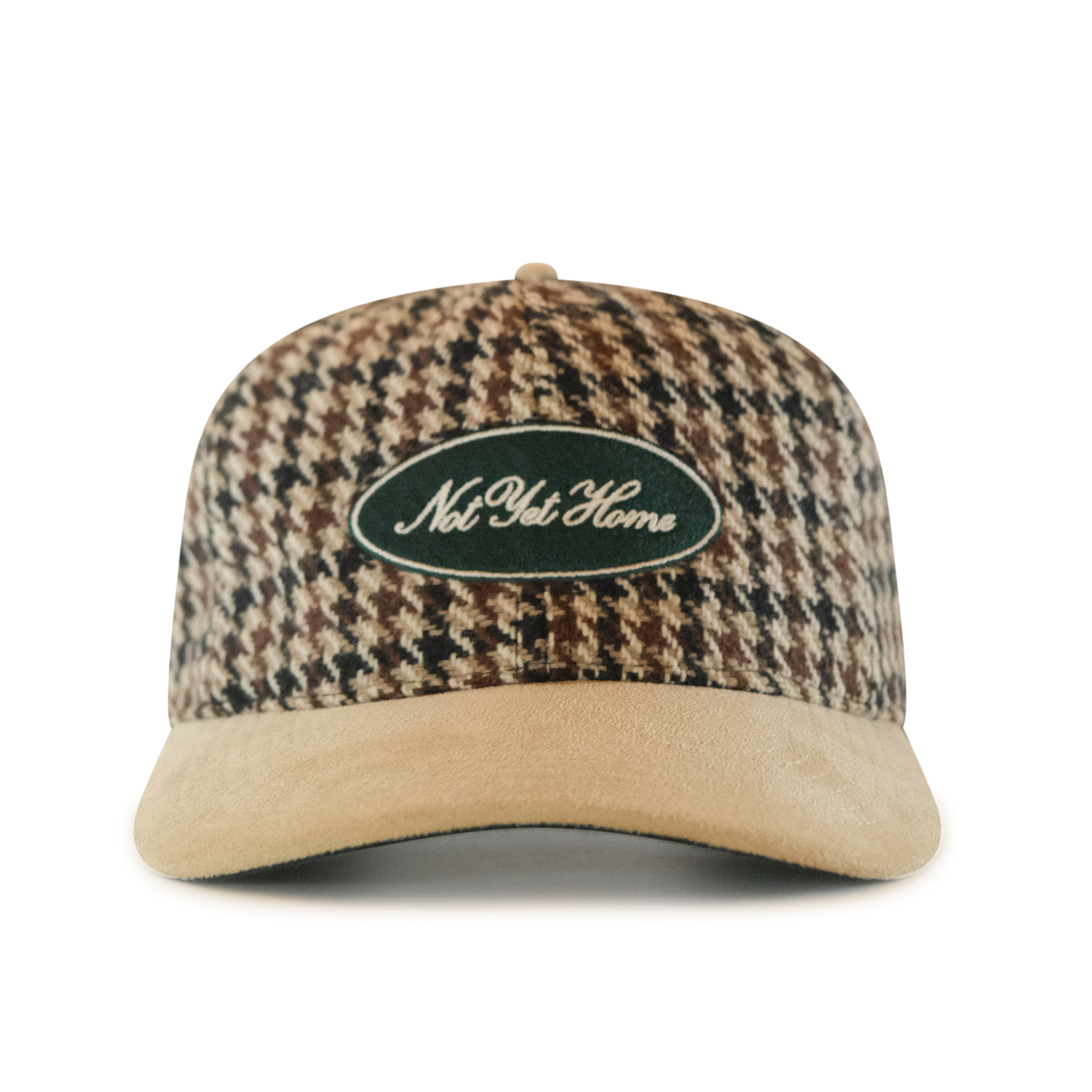 'OVAL LOGO' WOOL HOUNDSTOOTH CAP