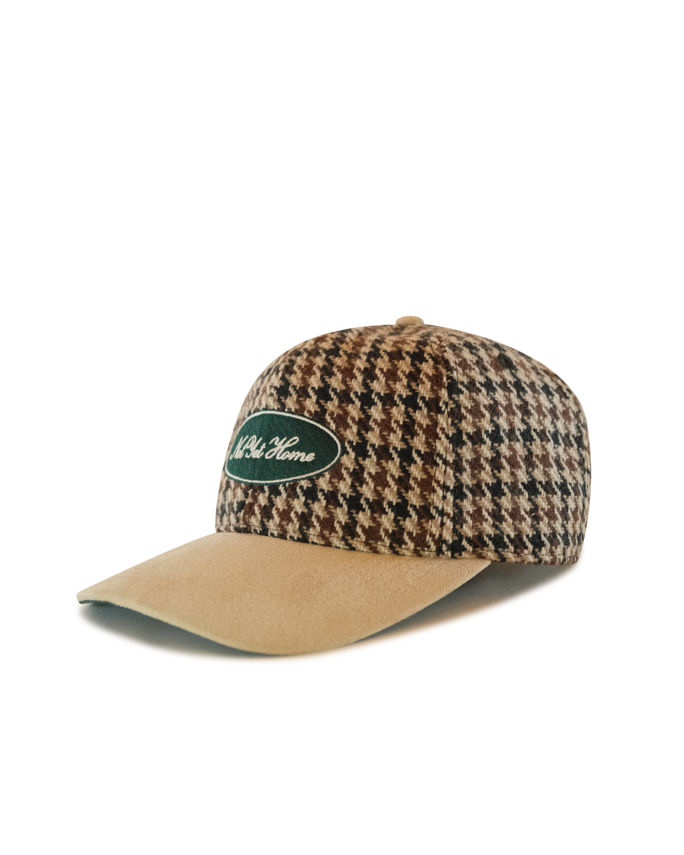 'OVAL LOGO' WOOL HOUNDSTOOTH CAP