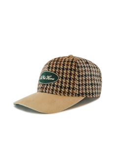 'OVAL LOGO' WOOL HOUNDSTOOTH CAP
