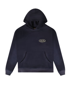 'OVAL LOGO' HOODIE NAVY