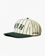 Load image into Gallery viewer, PINSTRIPE CAP - OFF-WHITE &amp; SIGNATURE GREEN
