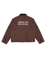 Load image into Gallery viewer, 'JESUS DID THE WORK' JACKET - LIGHT WINE
