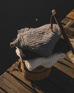 Load image into Gallery viewer, CROSS CABLE KNIT SWEATER GREY
